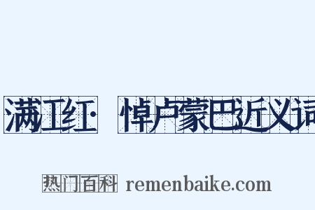 满江红·悼卢蒙巴近义词是什么意思的图片